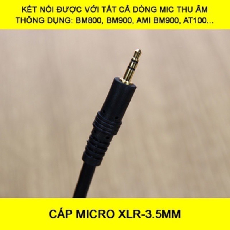 DÂY XLR - 3.5 chuyên dụng cho mic thu âm và mọi loại mixer, sound card lọc nhiễu tốt dài 2.5m