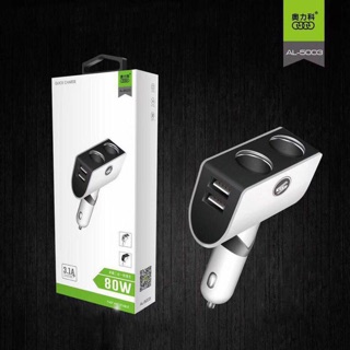 Tẩu Sạc Nhanh Aulike 5003 4 Cổng Gồm 2 Chân Cắm Tẩu Và 2 Cổng USB Hàng Xịn Bảo Hành 12 Tháng