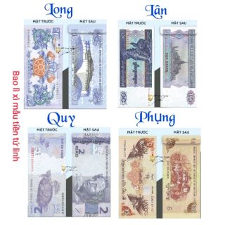 Set 100 bao lì xì mẫu tiền tứ linh độc