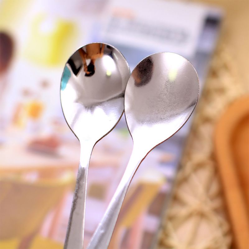 Muỗng cà phê cán silicon phối hoạt hình dễ thương cho bé