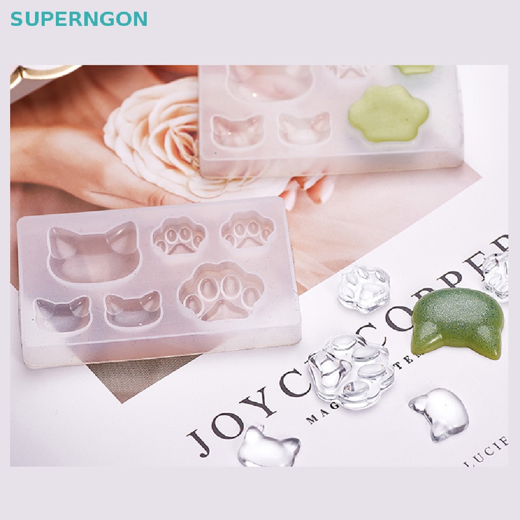 Khuôn Làm Móc Khóa Hình Dấu Chân Mèo Bằng Epoxy Diy