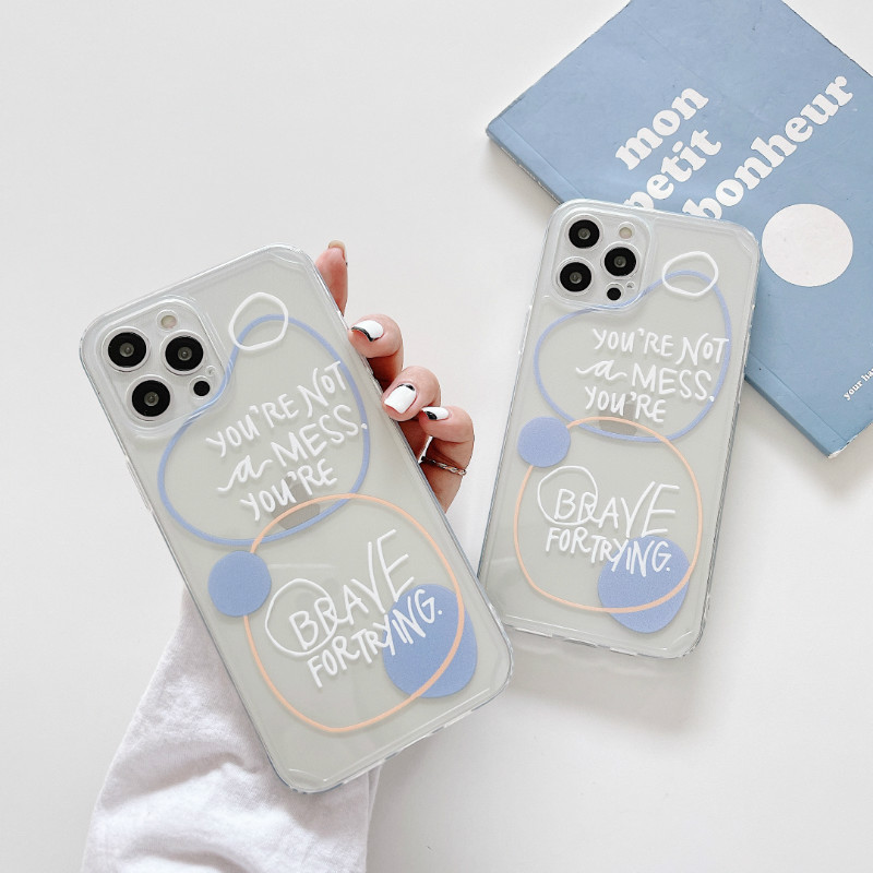 Ốp điện thoại mềm in chữ tiếng anh cho iphone12pro 12promax 8 8 plus 7 7plus 11pro 11 11promax 12 12mini X XS XR XSMAX