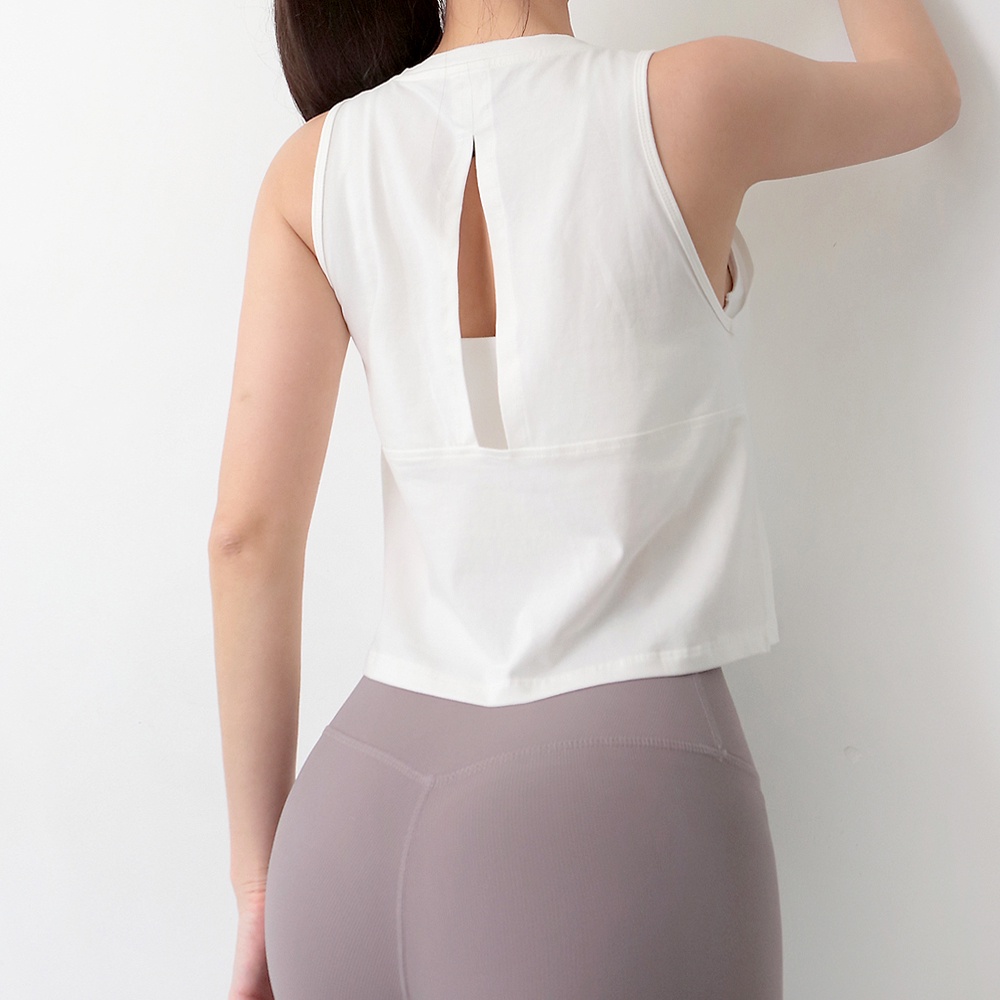 Áo thun ANRAN hở lưng nhanh khô thích hợp tập yoga dành cho nữ