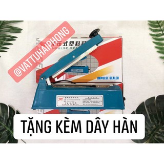 Máy hàn miệng túi nilong dập tay, ép túi nilong, máy dán miệng túi SF-200 !