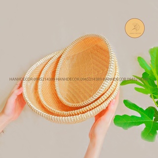 Rổ tre đan thủ công HANHDECOR giỏ mây decor nhà bếp hàng xuất khẩu cao cấp.