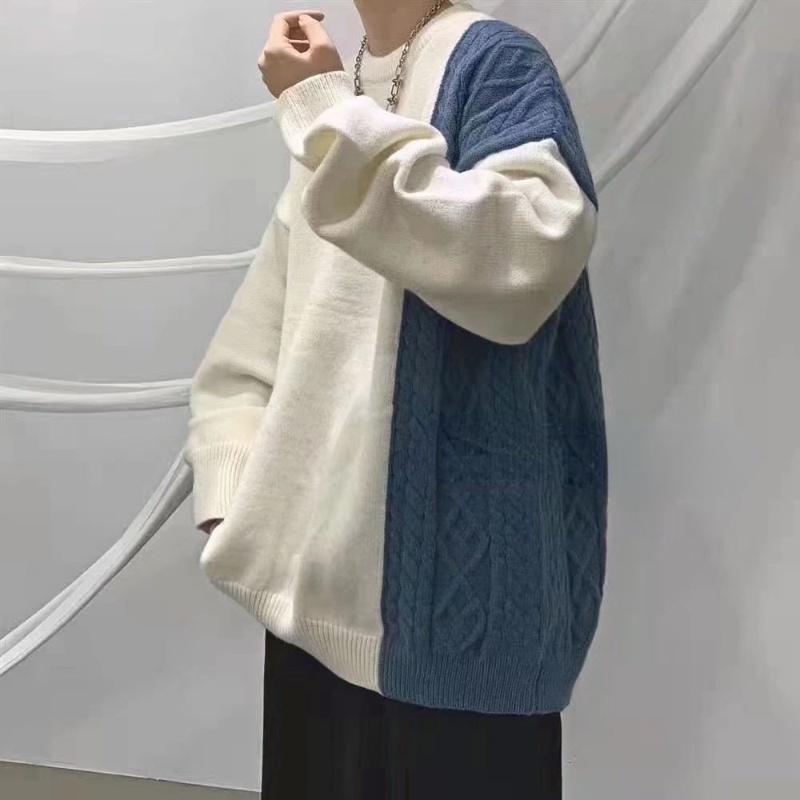 Áo Sweater Cổ Tròn Dáng Rộng Phong lạnh sweater lông Cách Retro len from rộng áo len nam nữ Hàn Quốc unisex Cho Nam Giới