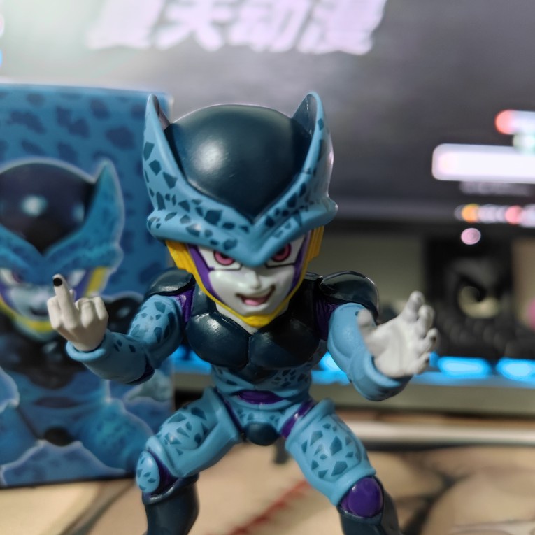 Mô hình đồ chơi Cell kid, sên bọ hung nhỏ con xanh dương Sharu - Dragon Ball