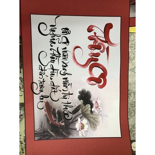 Tranh thư pháp làm quà tặng thầy cô