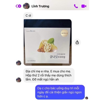 Hồng Sâm Củ Sen CHUNHO NCARE Điều Hòa Huyết Áp Đặc Biệt Giúp Ngủ Ngon Hàng Thượng Hạng  - Hộp 60 Gói