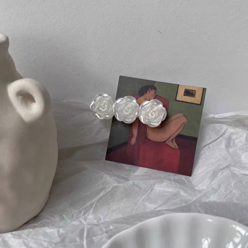 Kẹp Tóc Đính Hoa Hồng Xinh Xắn Cho Nữ