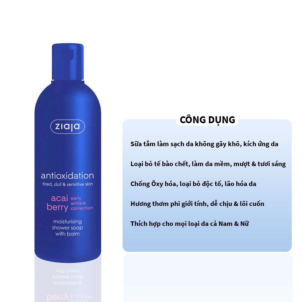 SỮA TẮM DƯỠNG THỂ CHỐNG OXY HÓA ZIAJA - ORGANIC - 300ML | BigBuy360 - bigbuy360.vn