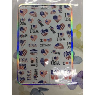 STICKER Dán Móng hình LÁ CỜ