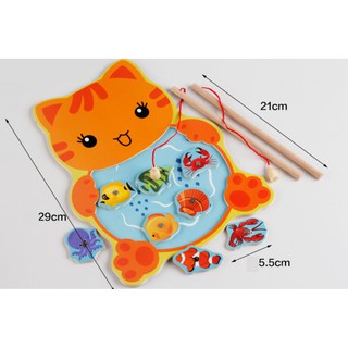 Đồ Chơi Cho Bé, Câu Cá Ếch Xanh/Mèo Cam