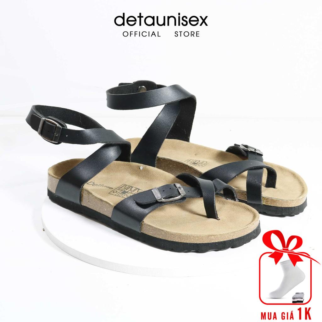 Giày sandal xỏ ngón đế trấu Detaunisex cổ cao - SATA20