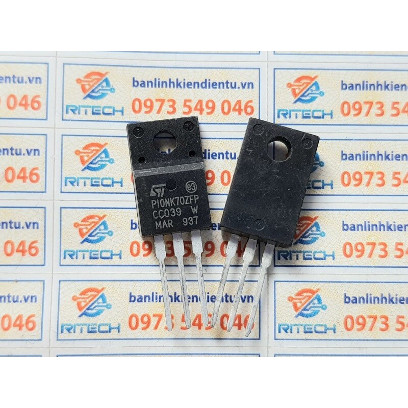 [Combo 4 chiếc] P10NK70ZFP, STP10NK70ZFP Mosfet Kênh N 10A/700V TO-220