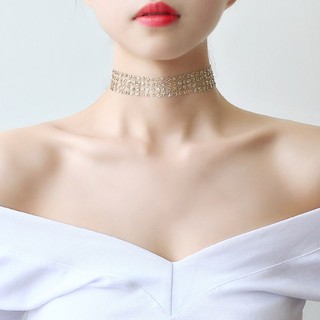 Vòng cổ nữ choker lưới hoa sang trọng