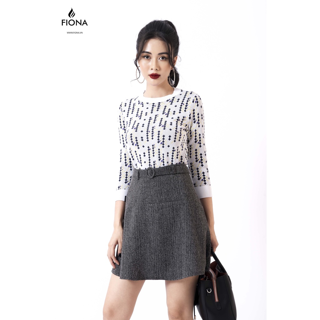 Chân váy ngắn FIONA dáng A xòe thắt đai trang trí F250502