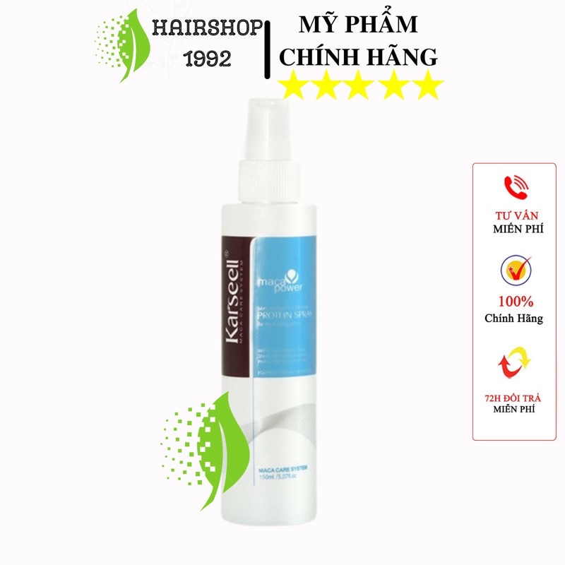 Xịt Dưỡng Tóc Chống Cháy Karseell 150ml Xịt dưỡng 2 lớp cao cấp chống nhiệt cao