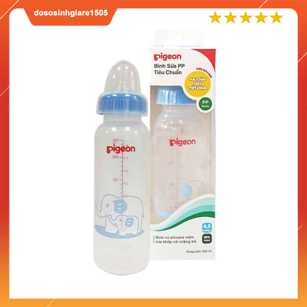 Bình sữa Pigeon PP cổ hẹp 240ml