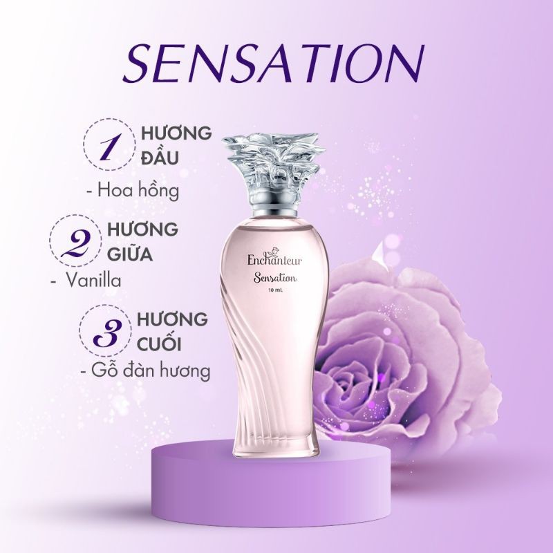 (Hộp Quà) Bộ Sưu tập nước hoa 3 mùi hương Enchanteur Charming, Sensation, Delightful 10ml/ Chai