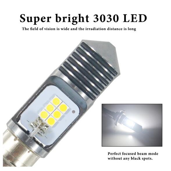 Đèn pha LYMOYO H4/ BA20D H6/ P15D LED H6M 12V 6000K dành cho xe máy