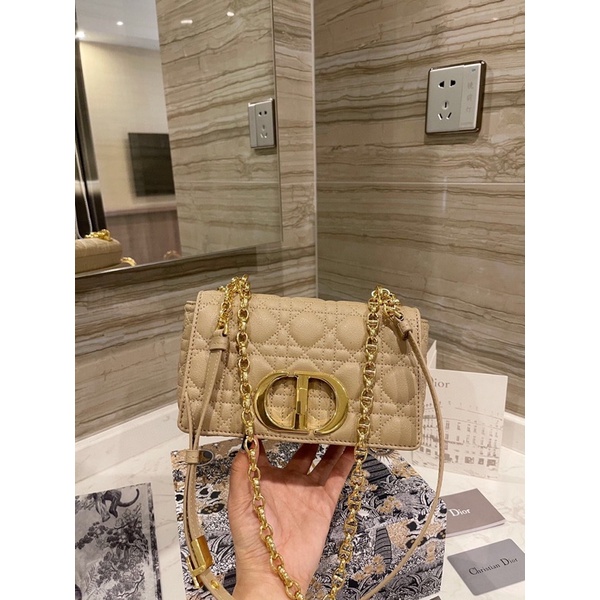 TÚI DIOR CARO SIZE 20CM KHOÁ VÀNG