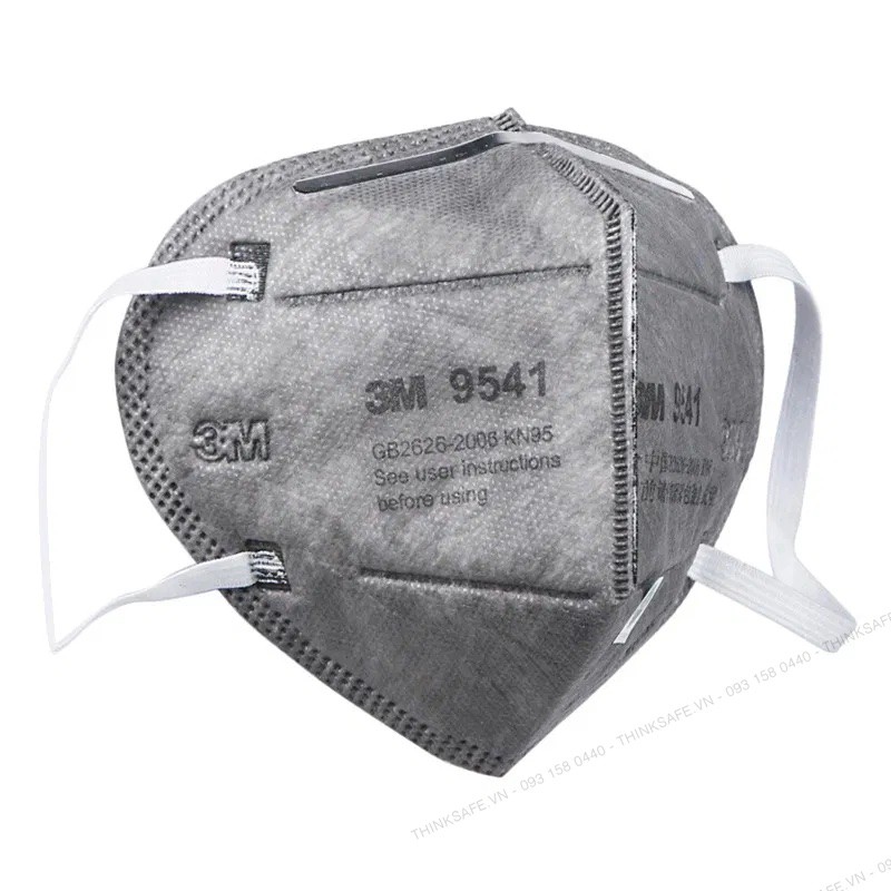 Khẩu trang than hoạt tính 3M 9541 khử mùi, lọc hơi hữu cơ, kháng khuẩn Khẩu trang 3M chính hãng - THINKSAFE