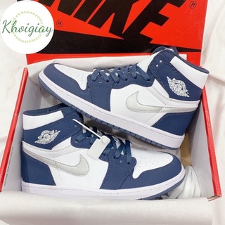 🤞Giày thể thao Cổ Cao xanh than navy<>Giày Thể Thao Xanh Navy cao cổ full box bill