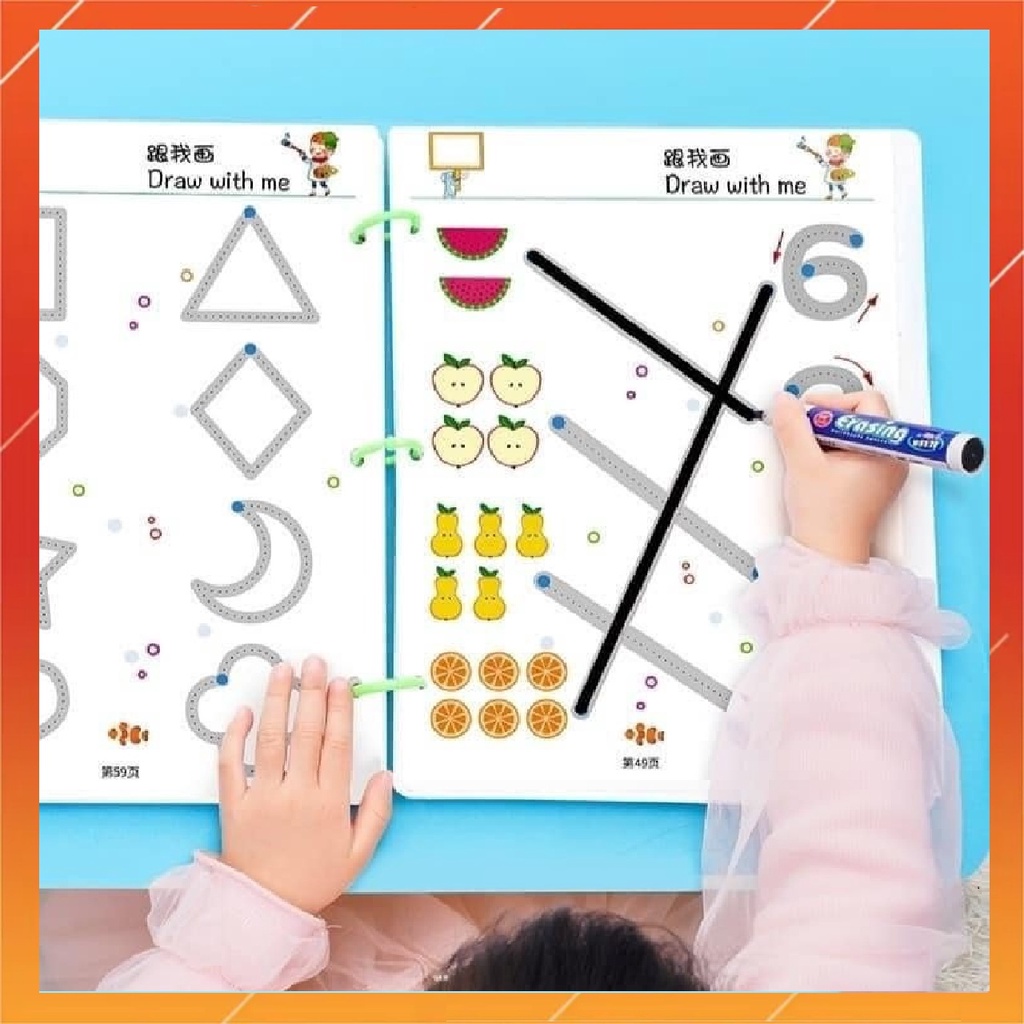 Đồ chơi Montessori sách vẽ và xóa được cho bé, chất liệu cao cấp, giáo dục sớm cho trẻ từ 1+