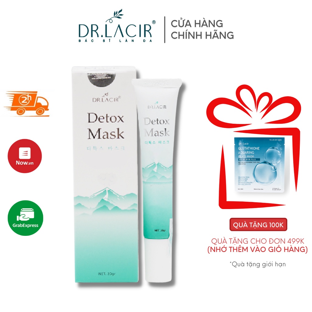 Mặt nạ Dr. Lacir Detox Mask mặt nạ cấp nước thải độc da mặt hiệu quả 20gr 60gr LM12