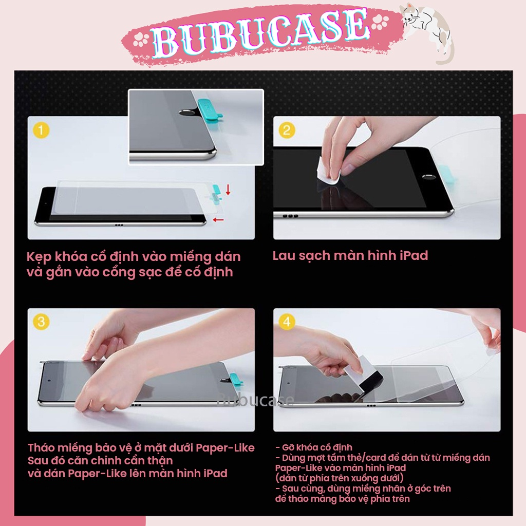 Miếng Dán Màn Hình Cho iPad Paperlike Hàng Nhật - Không Bám Vân Tay, Chống Chói, Cho Cảm Giác Viết Vẽ Như Trên Giấy Thật