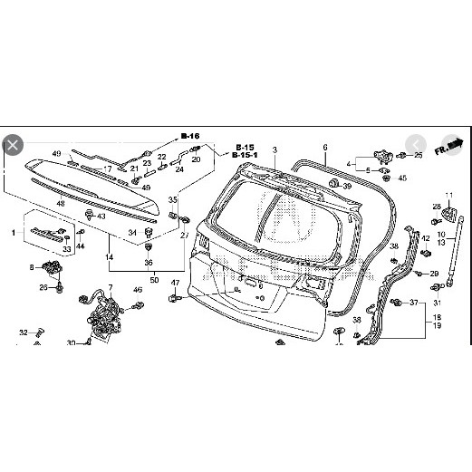 Ty chống cửa hậu Honda Acura mdx 2007-2011