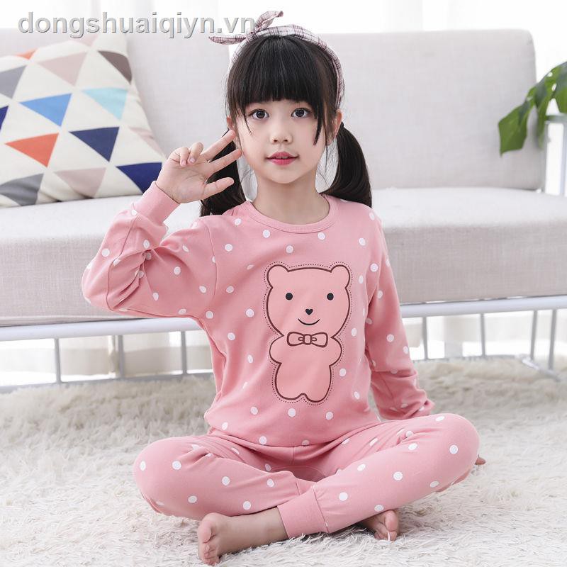 Bộ Đồ Ngủ Pijama Dài Tay Vải Cotton Cho Bé