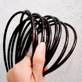 Combo 5 cái Bờm cài tóc trơn nhựa mềm (bản nhí 6mm)