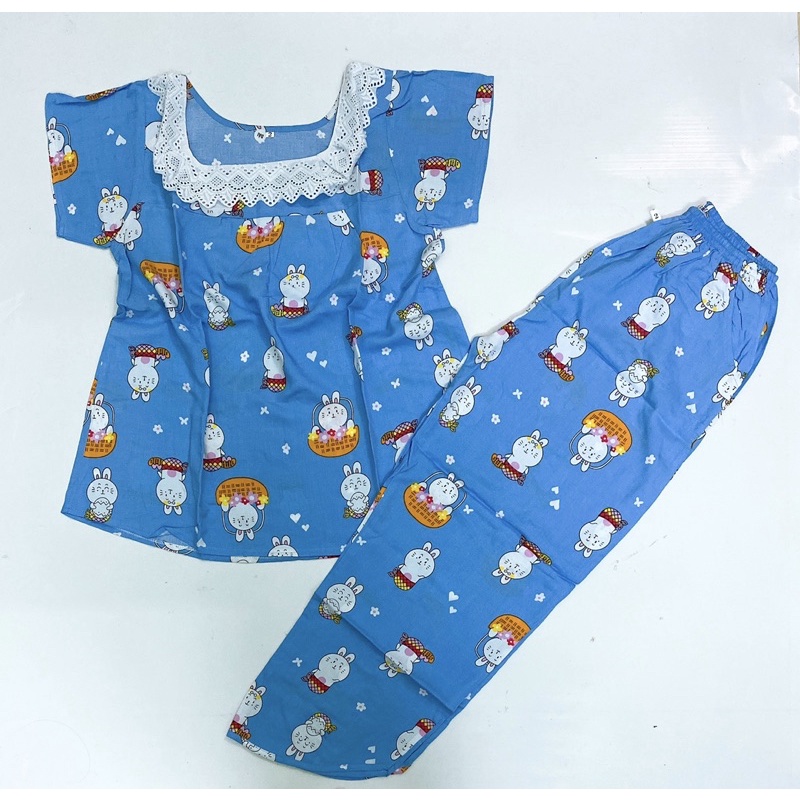 BỘ TOLE TAY CON QUẦN DÀI LAI XÉO PHỐI REN 40-73kg