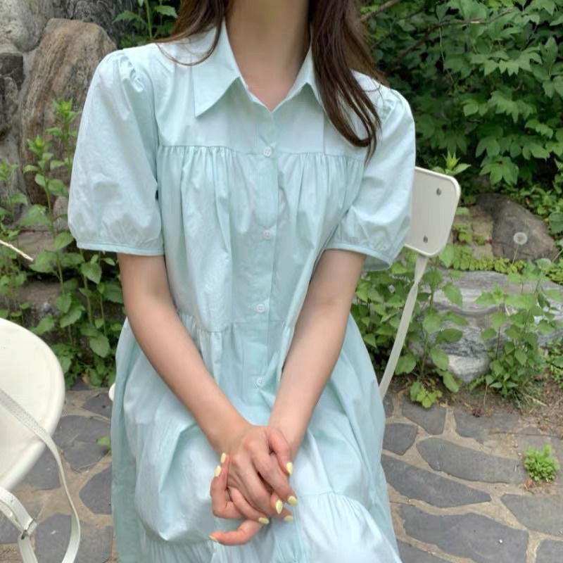 Đầm sơ mi kiểu dáng baby doll