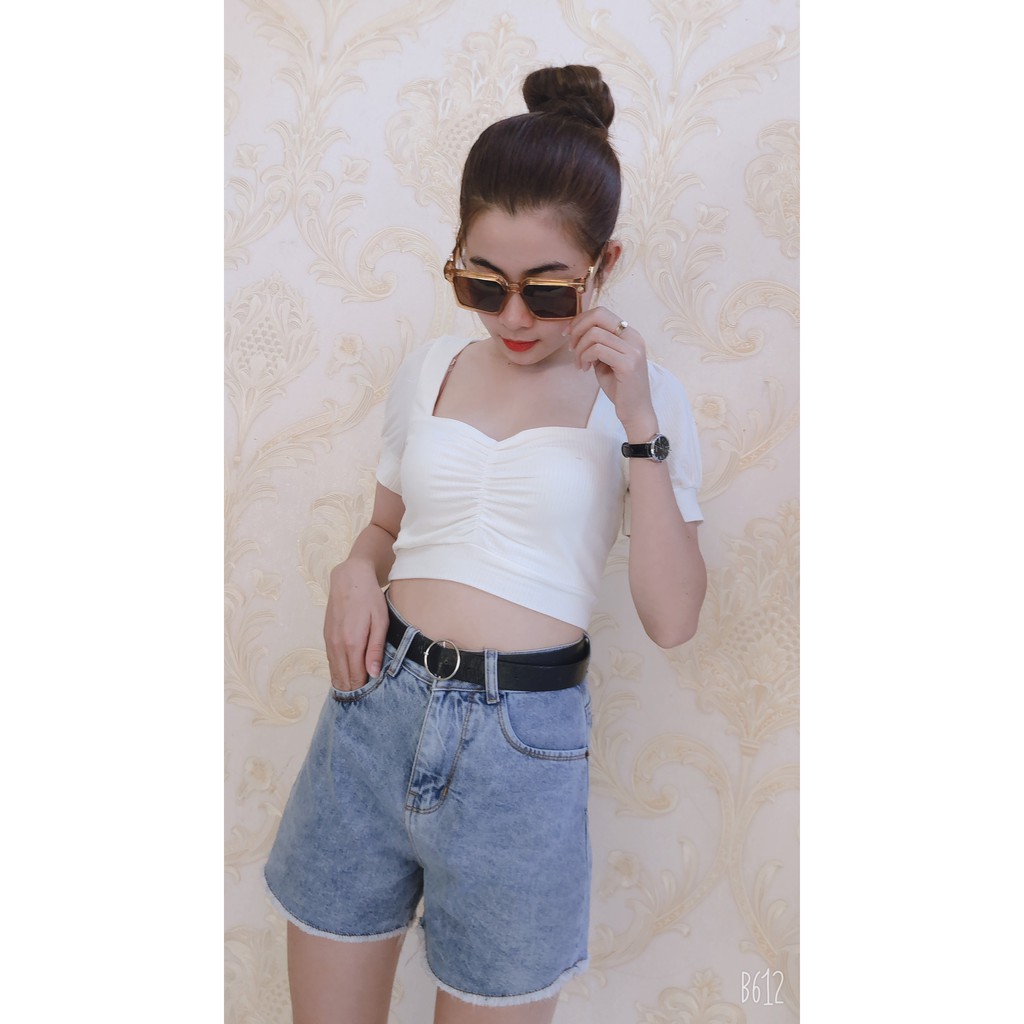 Quần Shorts Jean Nữ Lưng Cao Siêu Tôn Dáng