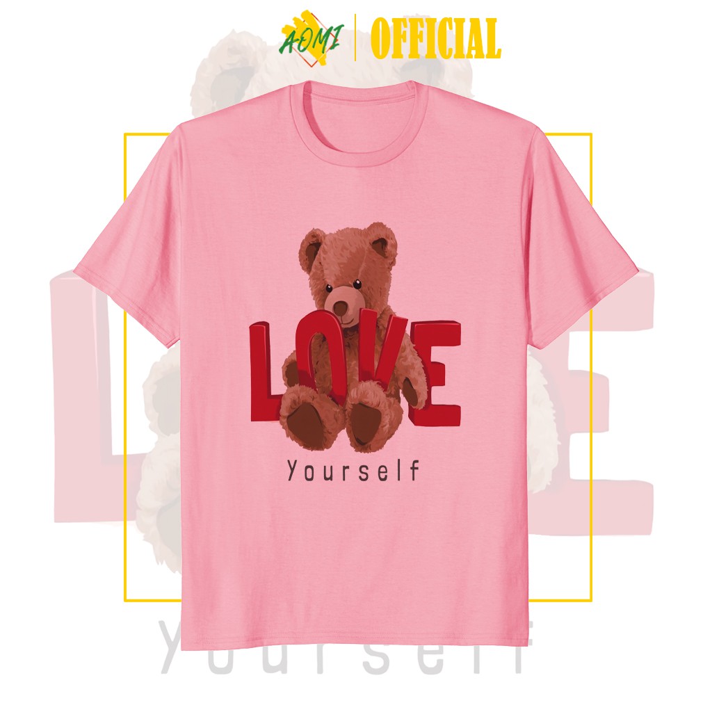 ÁO THUN GẤU TED moschino ADLV TOY LOVE HOT TREND 2021 AOMIVN CÓ SIZE TRẺ EM