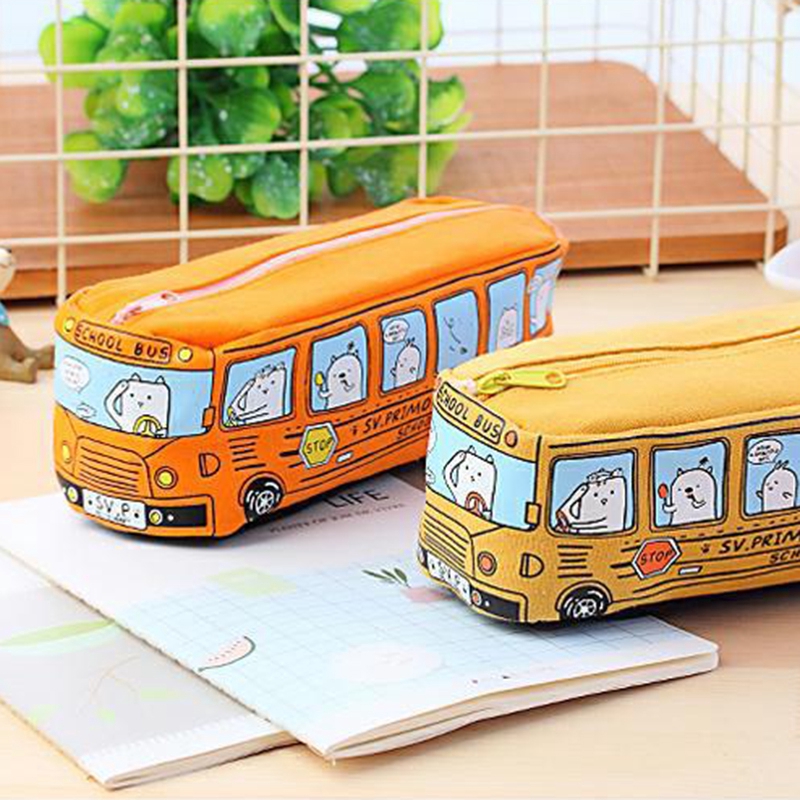 Túi đựng bút hình xe buýt hoạt hình đáng yêu