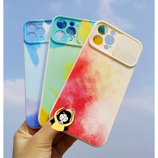 Ốp lưng loang 3 màu nắp trượt bảo vệ camera cho Iphone 11 đến Iphone 12 promax(ib để chọn dòng đt)