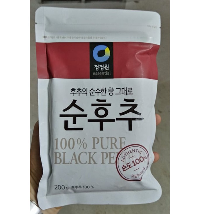 Bột tiêu đen, tiêu bột hàn quốc 200G - 순후추