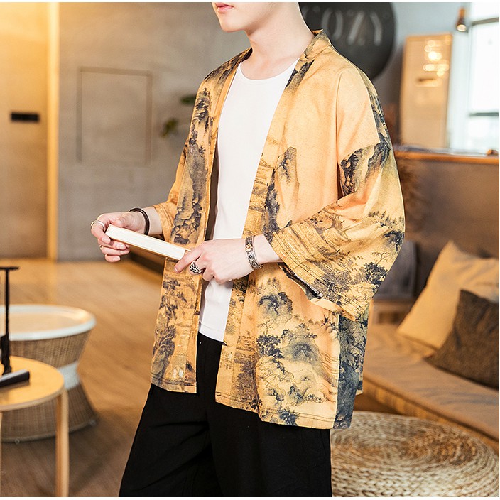 Áo Haori Sơn Thủy Hữu Tình Siêu Độc, hàng cao cấp, mã SK17