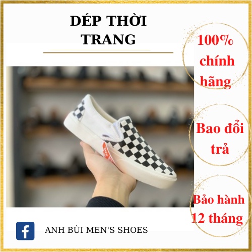 Giày van caro nam nữ, giày lười vải slip on chất liệu canvas dày dặn thoáng khí ⚡ Full box bill Hộp ⚡