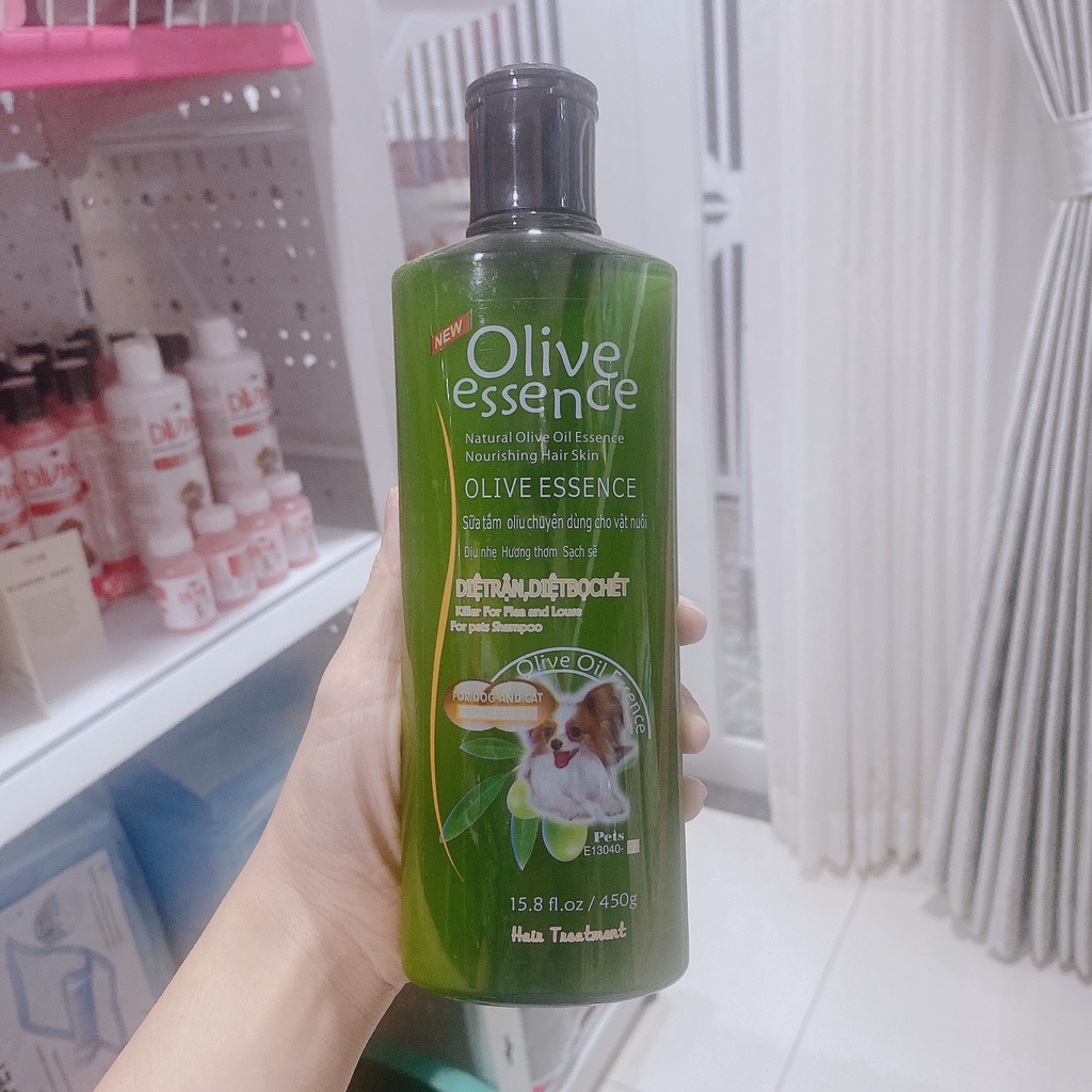 SỮA TẮM CAO CẤP OLIVE ESENCE cho CHÓ MÈO (diệt ve rận, thơm mượt lông các loại)