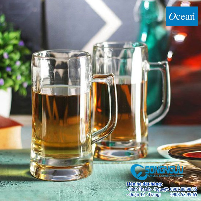 ĐẠI LÝ Chính hãng OCEAN Một chiếc Cốc Ly Bia Thủy Tinh Cỡ Lớn Đại Munich Beer Mug Ocean - P00843 - 640ml