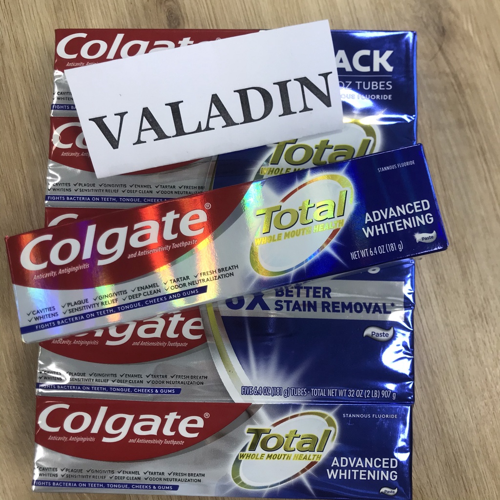 Kem đánh răng trắng răng [Hàng Mỹ ]Colgate Total Advanced Whitening 181g