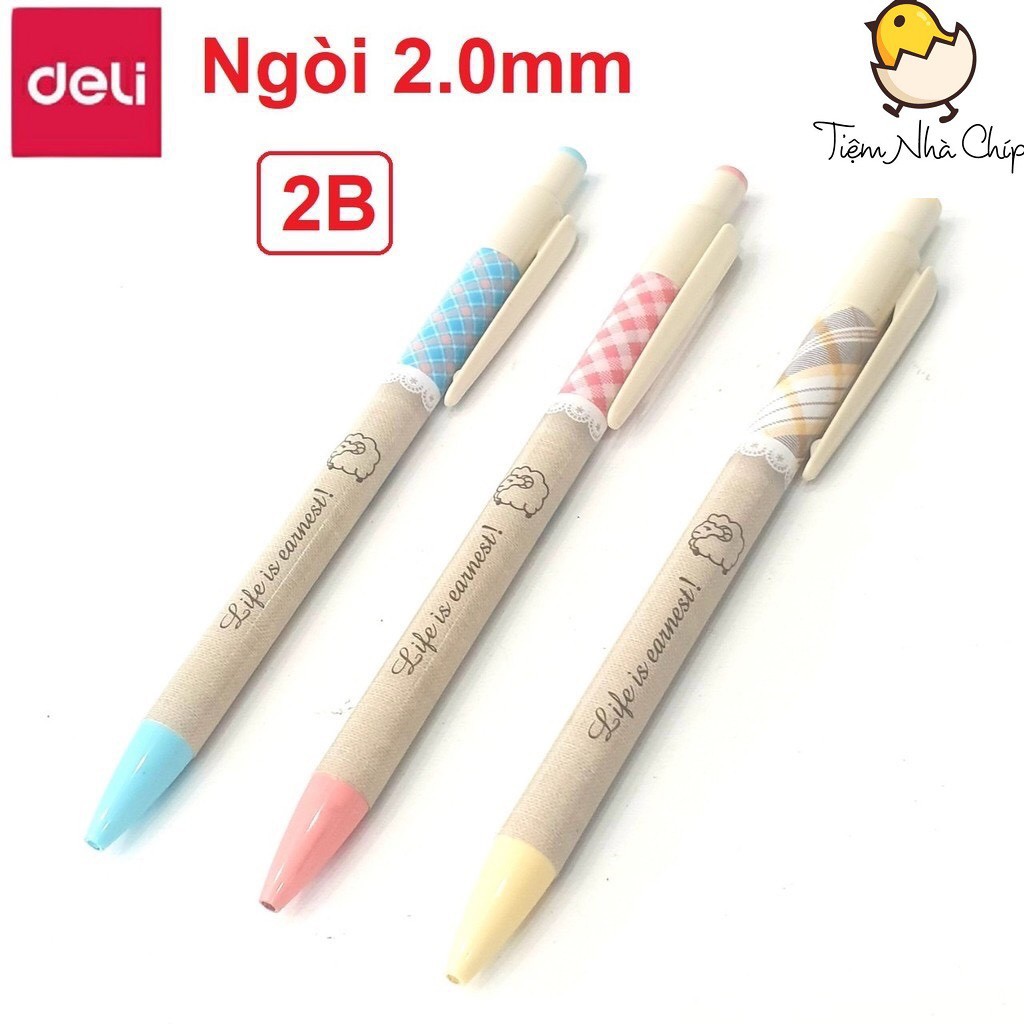 [NowShip] Bút Chì Bấm 2.0mm DELI U669 - MÀU NGẪU NHIÊN