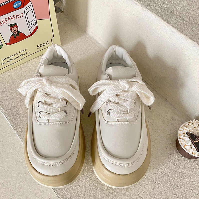 Giày Thể Thao Da Đế Dày Thời Trang Mùa Thu 2022 Cho Nữ