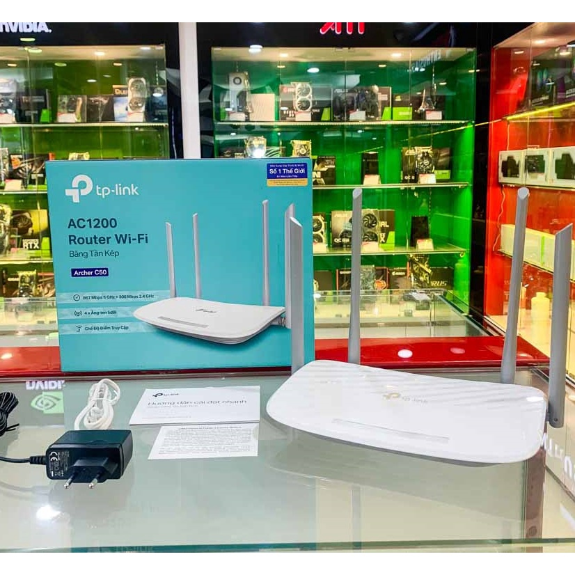 Bộ phát không dây 1200Mbps 4 Anten TPLink Archer C50