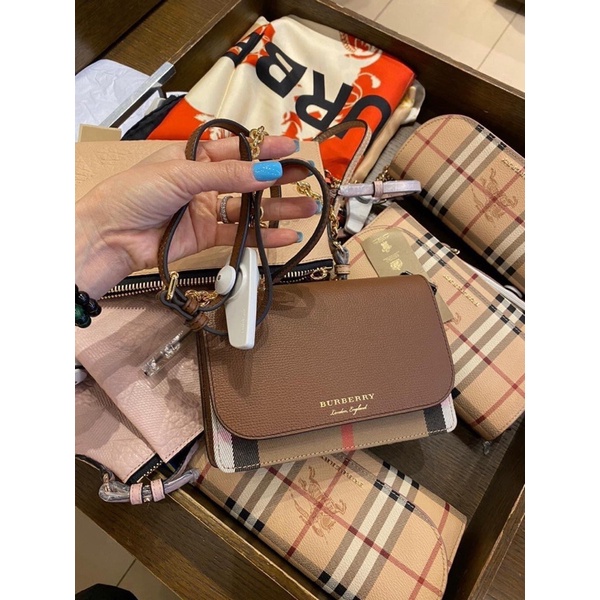 Túi bbr da bò thật size 20cm fullbox